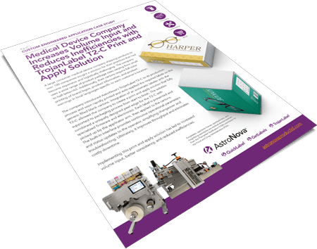 Medical Device Company Increases Volume Input and Reduces Inefficiencies with TrojanLabel T2-C Print and Apply Solution