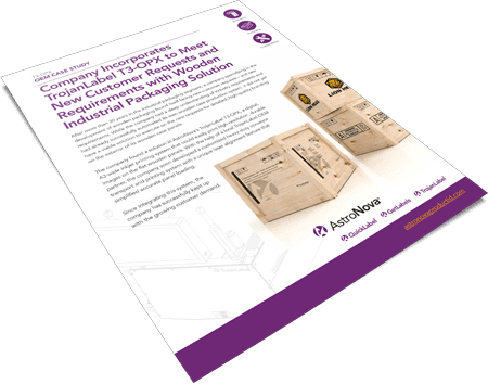 Company Incorporates TrojanLabel T3-OPX to Meet New Customer Requests and Requirements with Wooden Industrial Packaging Solution